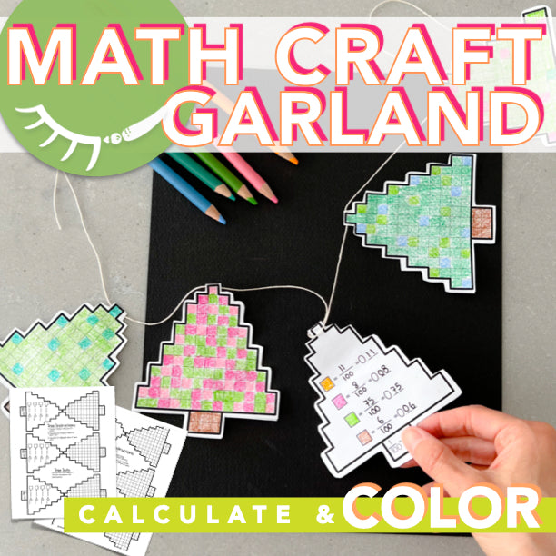 Christmas Math Activity │ Tree Paper Garland