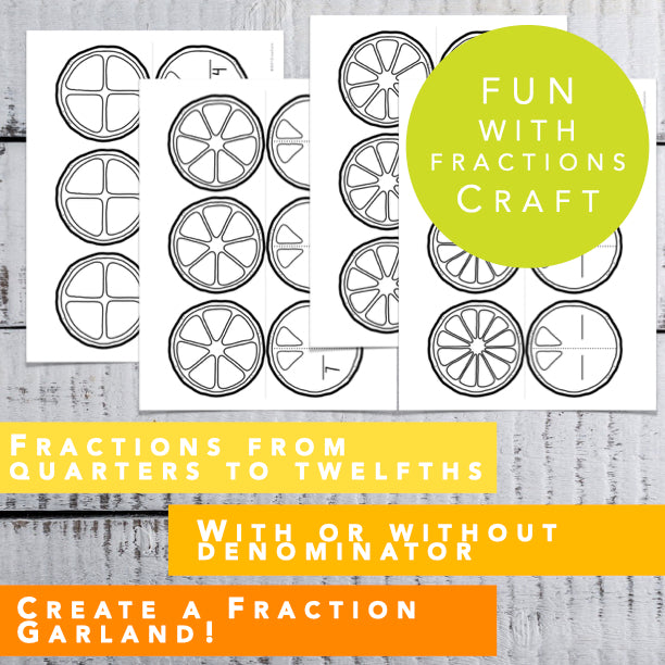 Coloring Page of an Orange │ Fractions Activity