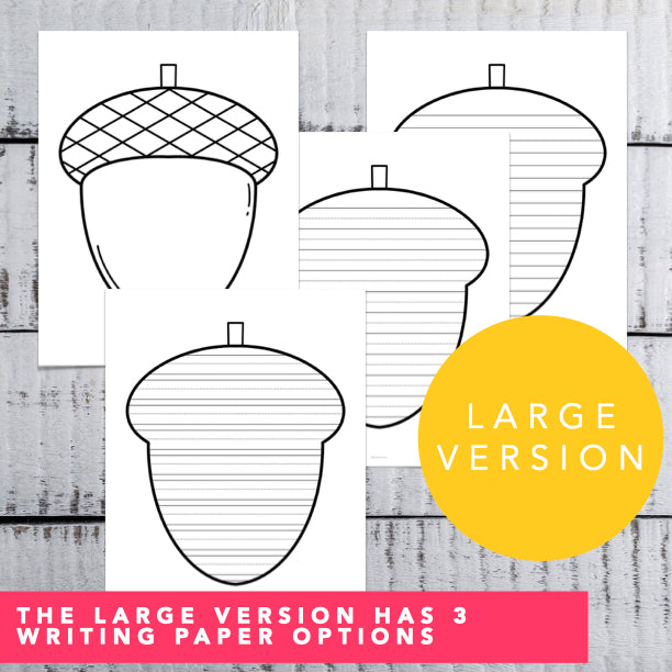 Acorn Paper Garland │ Fall Coloring Sheets Printable