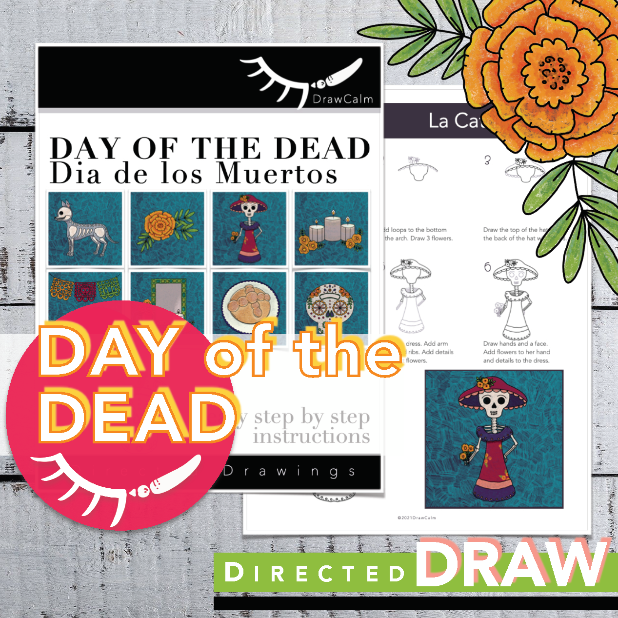 Day of the Dead Art Activities | El Día de los Muertos Directed Drawing