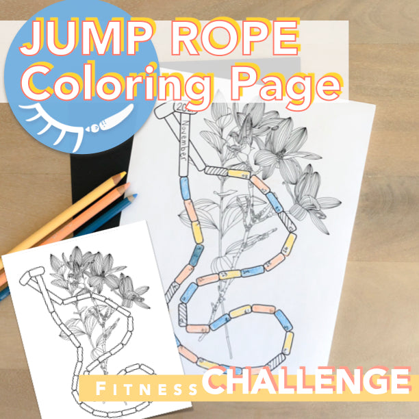 Jump Rope Coloring Page │ Skipping Challenge │ Heart Health