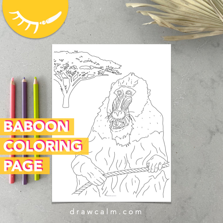 Baboon Coloring Page