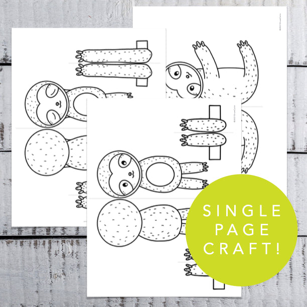 Christmas Ornament Printable │ Sloth Coloring Page