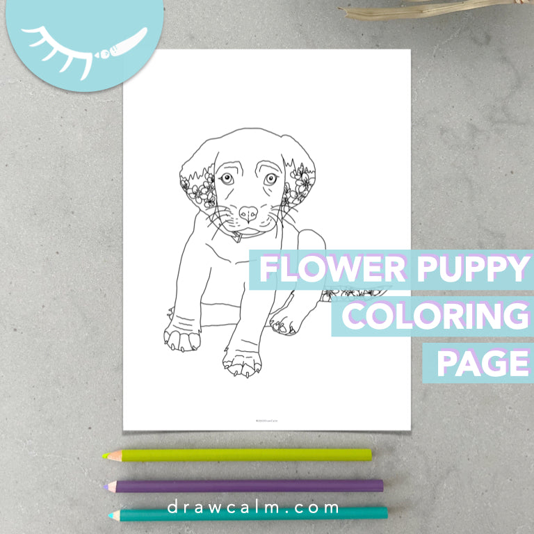 Coloring Page of Puppy
