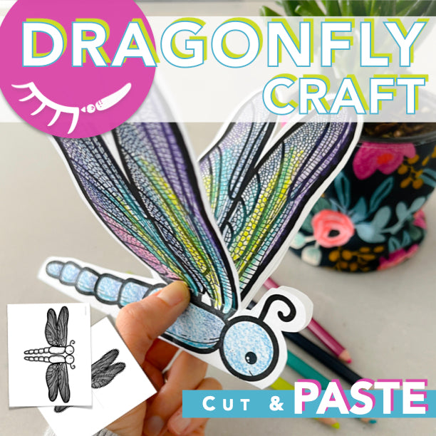 Dragonfly Coloring Sheet | Paper Craft Step by Step