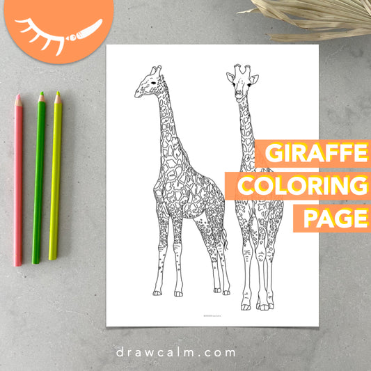 Giraffe Coloring Sheets