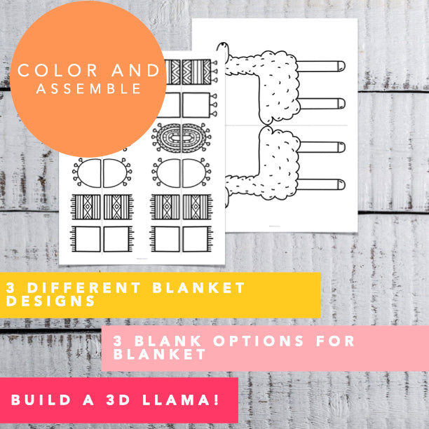 Llama Craft │ Cute Llama Coloring Sheets Printable