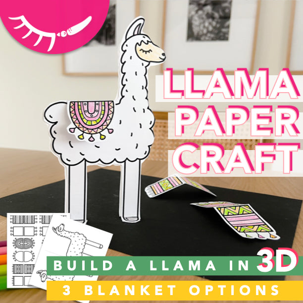 Llama Craft │ Cute Llama Coloring Sheets Printable
