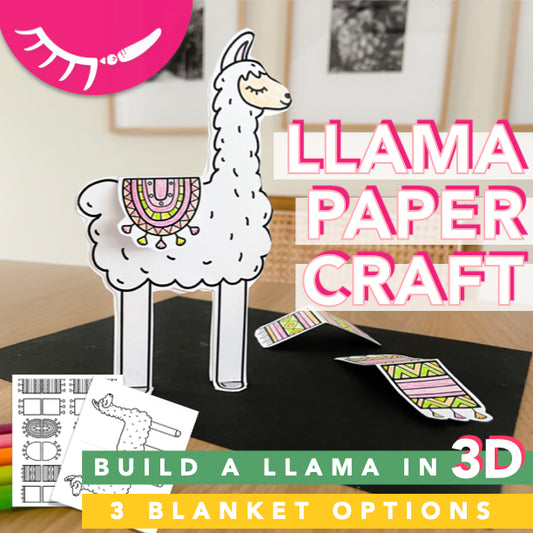 Llama Craft │ Cute Llama Coloring Sheets Printable