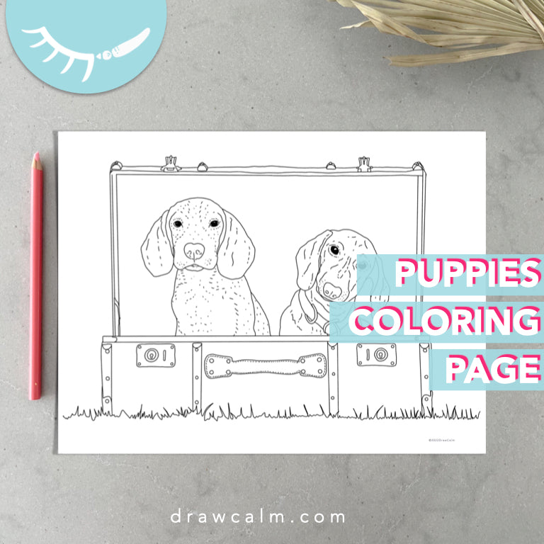 Printable Realistic Puppy Coloring Page