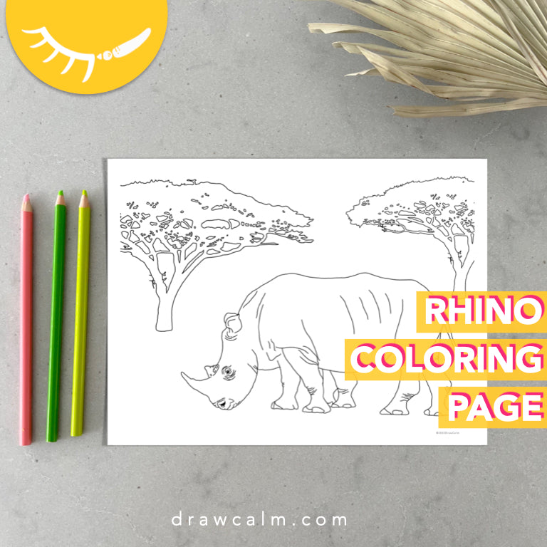 Rhino Coloring Page