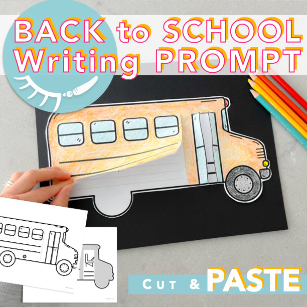 Paper School Bus Craft Back to School Craft | School Bus Coloring Page
