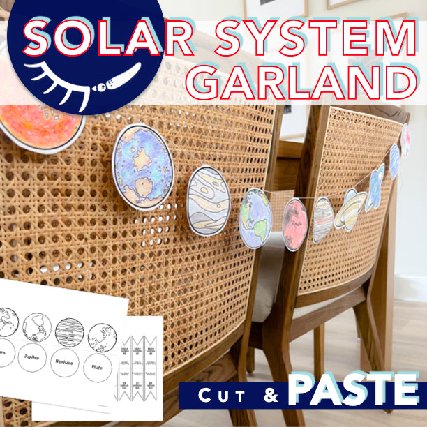 The Solar System Coloring Page │ Paper Garland of Planets