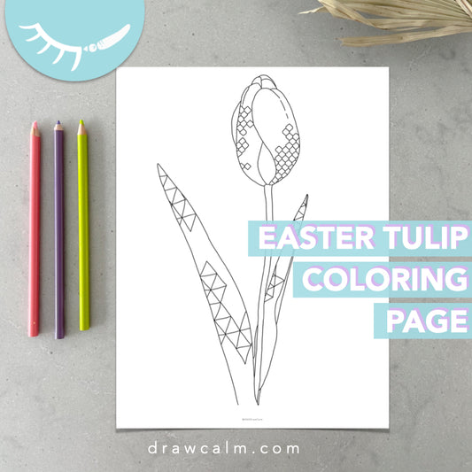 Tulip Coloring Page